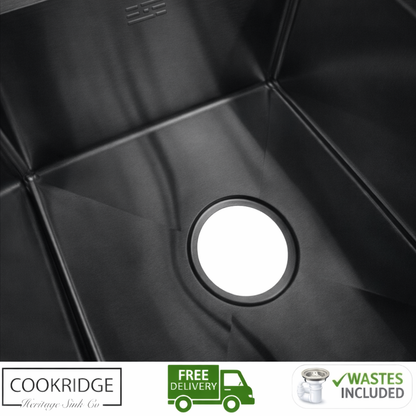 Inset / Undermount Double Bowl Kitchen Sink Black