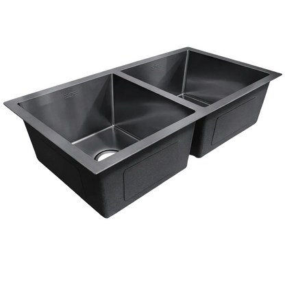 Inset / Undermount Double Bowl Kitchen Sink Black
