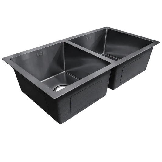 Inset / Undermount Double Bowl Kitchen Sink Black