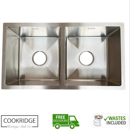 Inset / Undermount Double Bowl Kitchen Sink Stainless