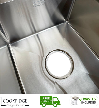 Inset / Undermount Double Bowl Kitchen Sink Stainless